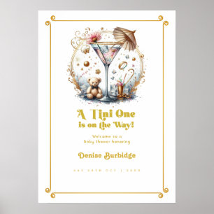 En Tini Kommer Att Komma Bebis Shower Välkommen Poster