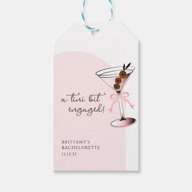 En tini liten smula engagerad Martini Rosa Sängkam Presentetikett (Framsidan)