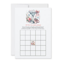 En Tini One Baby Shower Bingo-spel