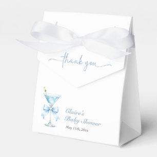 En Tini One Coquette Blå Band Pojk Babyshower Presentaskar