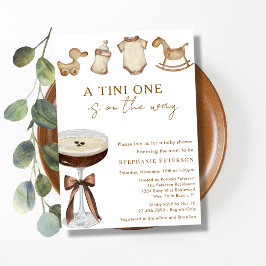 En Tini One On The Way Espresso Martini Bebisdusch Inbjudningar