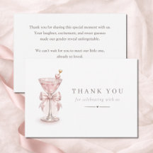 En Tini One Pink Martini Flickig Bebis Shower