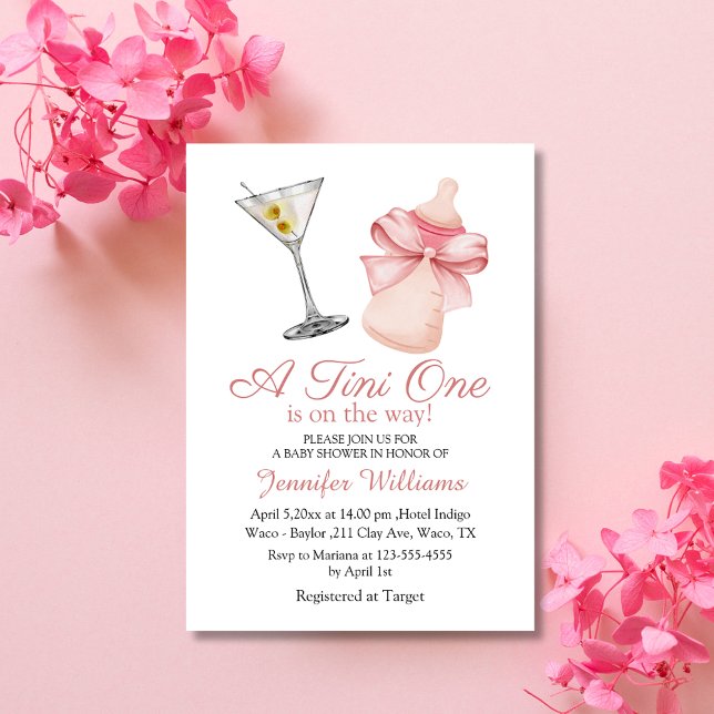 en tini på väg, martini flicka baby shower inbjudningar (Skapare uppladdad)