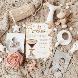 En Tini på vägen Espresso Martini Baby Shower Inbjudningar