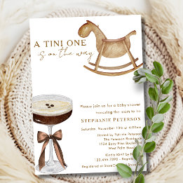 En Tini på vägen Espresso Martini Baby Shower Inbjudningar