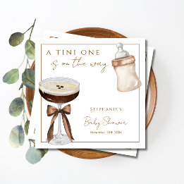 En Tini på vägen Espresso Martini Baby Shower Pappersservett