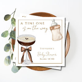 En Tini på vägen Espresso Martini Baby Shower Pappersservett