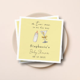 En Tini på vägen Gult Martini babystölder Pappersservett