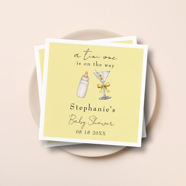 En Tini på vägen Gult Martini babystölder Pappersservett (Skapare uppladdad)