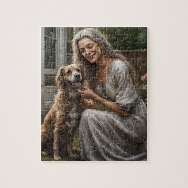 En tisdagseftermiddag med min mutt-kompanjon pussel (Vertikal)