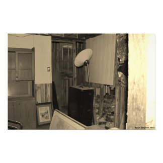 En titt innanför en gammal Byggnad Fototryck