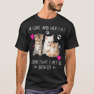 En Tjej Och Hennes Katt En Obrytbar Band T Shirt