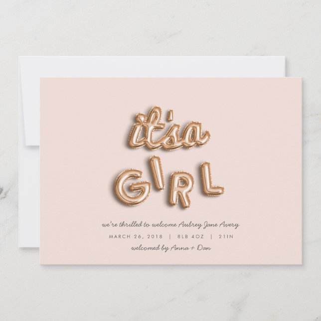 En tjej! Ro guld/ROSA Meddelande (Framsida)