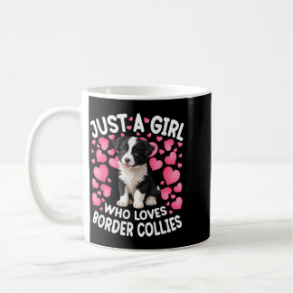 En Tjej Som älskar Border Collie Kvinnor Flickor V Kaffemugg