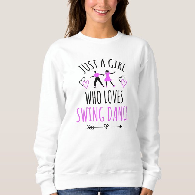 En tjej som Kärlek som swing Dance ger svingande d T Shirt (Framsida)