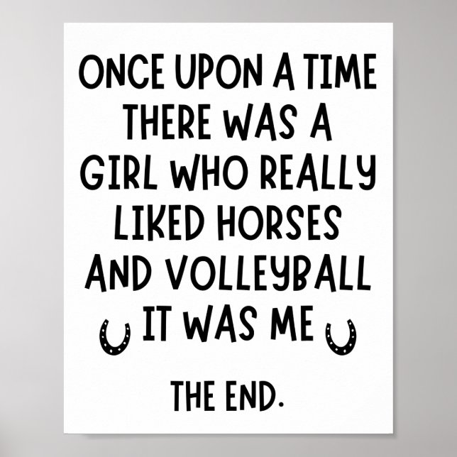 En tjej som verkligen gillade Volleyball och Horse Poster (Framsidan)