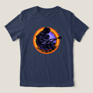 En tjej spelar gitarr Silhuett T-Shirt