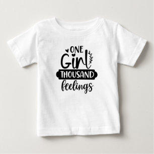 En tjej tusen känslor Rolig bebis T Shirt