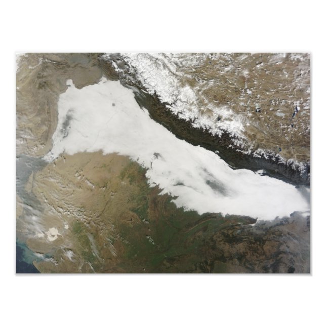 En tjock bank med låga moln fototryck (Framsidan)