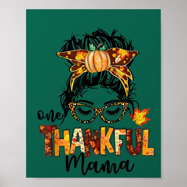 En tjusig Mamma, en ljuv Messy Bun-höst än Poster (Framsidan)