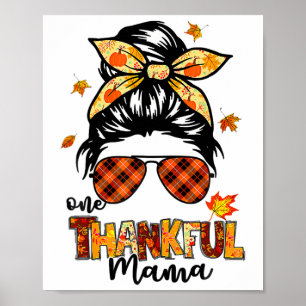 En tjusig Mamma, en ljuv Messy Bun-höst än Poster