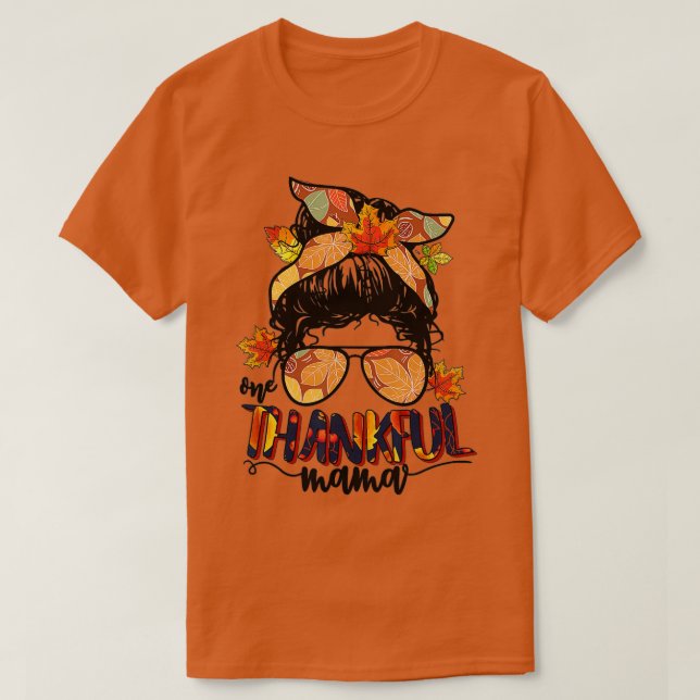 En tjusig Mamma, en ljuv Messy Bun-höst än T Shirt (Design framsida)