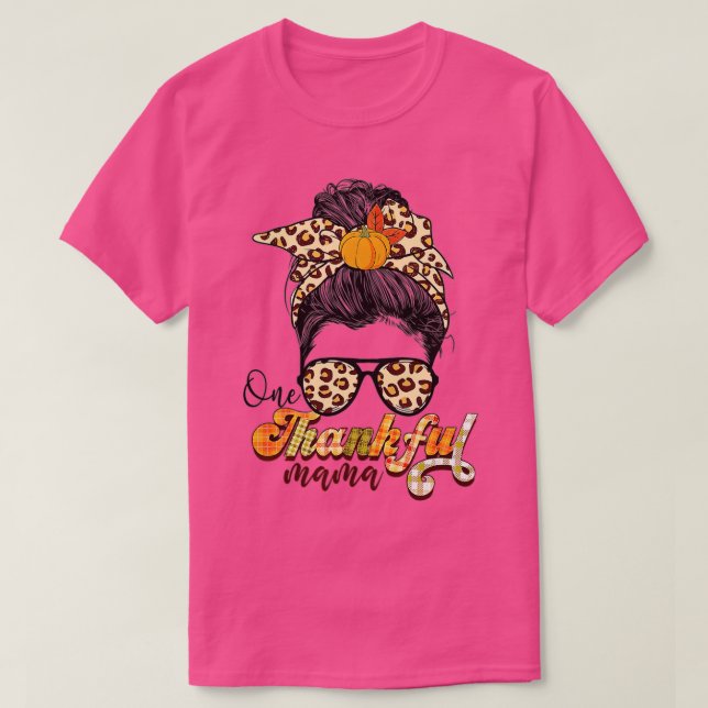 En tjusig Mamma, en ljuv Messy Bun-höst än T Shirt (Design framsida)