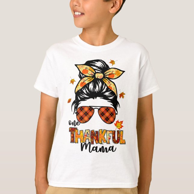 En tjusig Mamma, en ljuv Messy Bun-höst än T Shirt (Framsida)