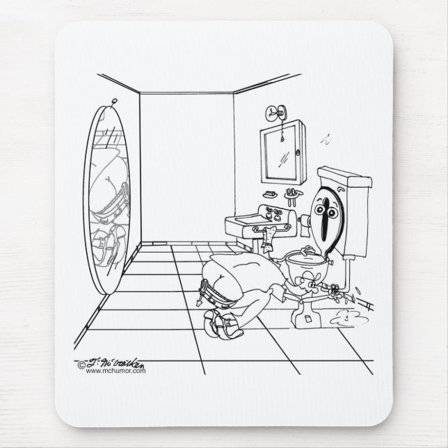 En toalett som generas av en ändaspricka musmatta (Framsidan)