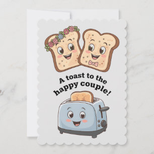 En Toast Till Det Glada Paret Roligt Bröllop Julkort