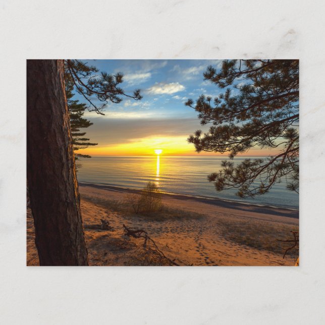 En tolvmilssolnedgång vykort (Framsida)