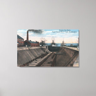 En tom torrdocka, marinvarv canvastryck