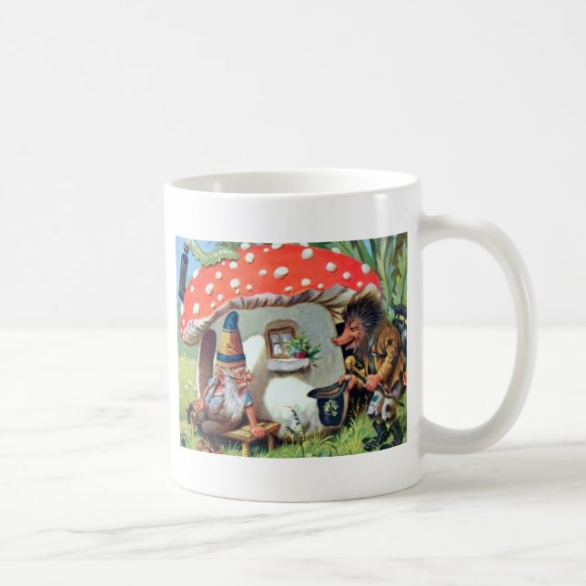 En tomte som bor i en svampstuga kaffemugg (Höger)
