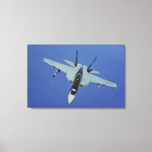 En toppen bålgeting för US-marin F/A-18F i flyg Canvastryck