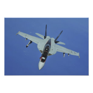 En toppen bålgeting för US-marin F/A-18F i flyg Fototryck
