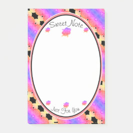 En Toppen blommad Post-it Block