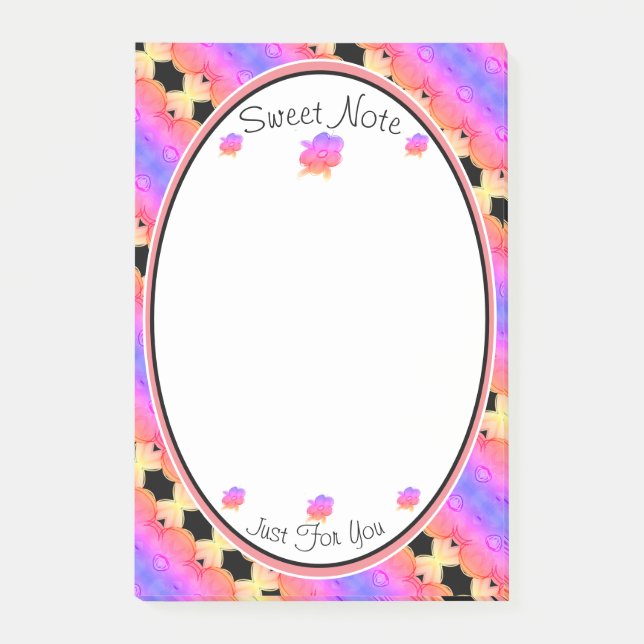 En Toppen blommad Post-it Block (Framsida)