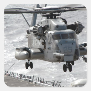 En toppen hingsthelikopter för CH-53E Fyrkantigt Klistermärke