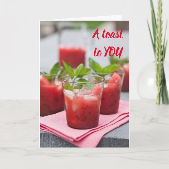 ***EN TOST TILL DIG*** PÅ DIN "BIRTHDAY" KORT (Framsida)