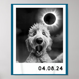 En total solförmörkelse Goldendoodle hund Poster