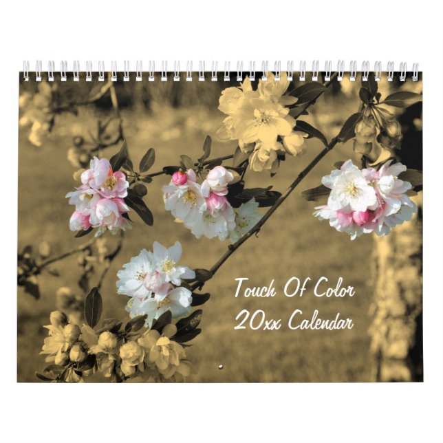 En touch av färg blommor och natur kalender (Omslag)