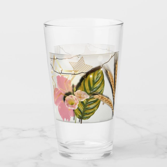 En touch av hibiskusblomma  glaskopp (Framsida)
