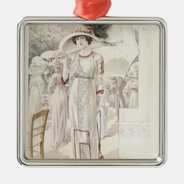En townklänning, från 'Les Grandes funktionslägen Julgransprydnad Metall (Framsidan)