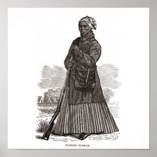 En träbild av Harriet Tubman, före 1869 Poster