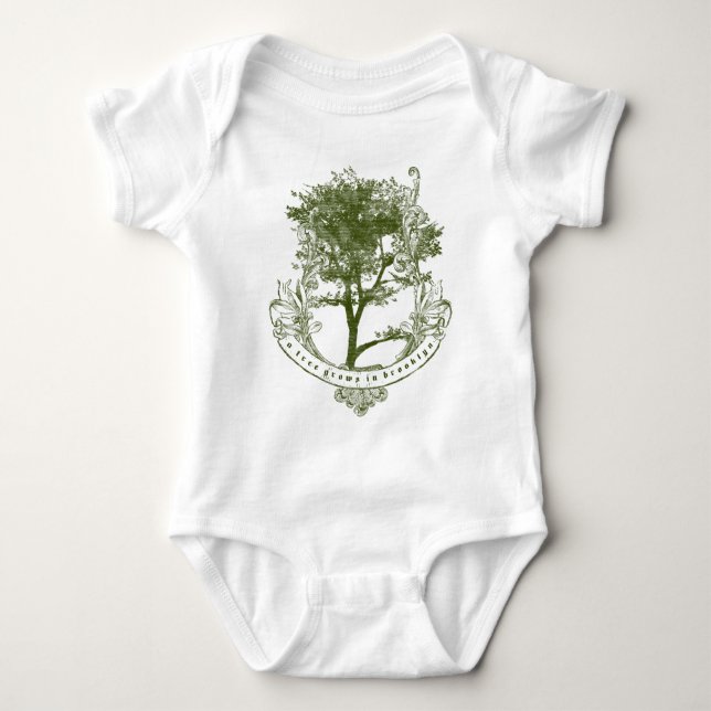 En-Träd-Växa-I-Brooklyn (grönt) T Shirt (Framsida)