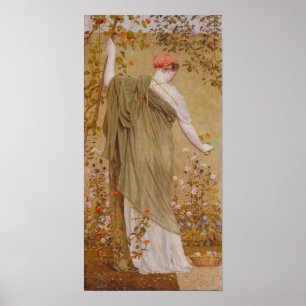 En trädgård av Albert Joseph Moore, Vintage porträ Poster