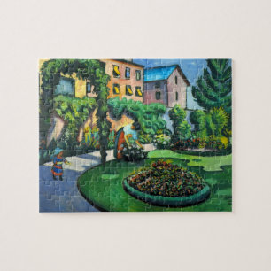 En trädgård, Gartenbild av August Macke, Vintage A Pussel