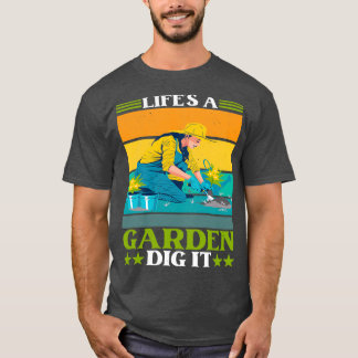 En trädgård gräver den blomsterträdgård trädgårdso t shirt