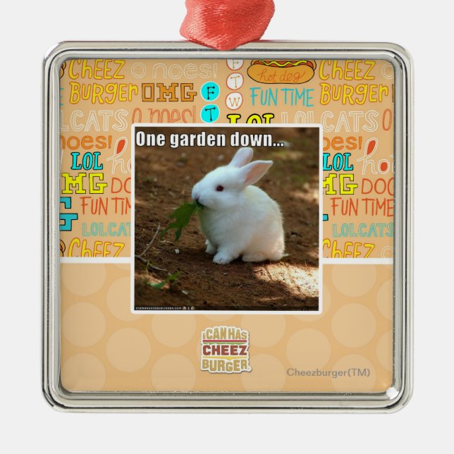 En trädgårds- Down� Julgransprydnad Metall (Framsidan)