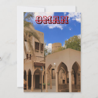 En traditionell arkitektur i Omani Julkort